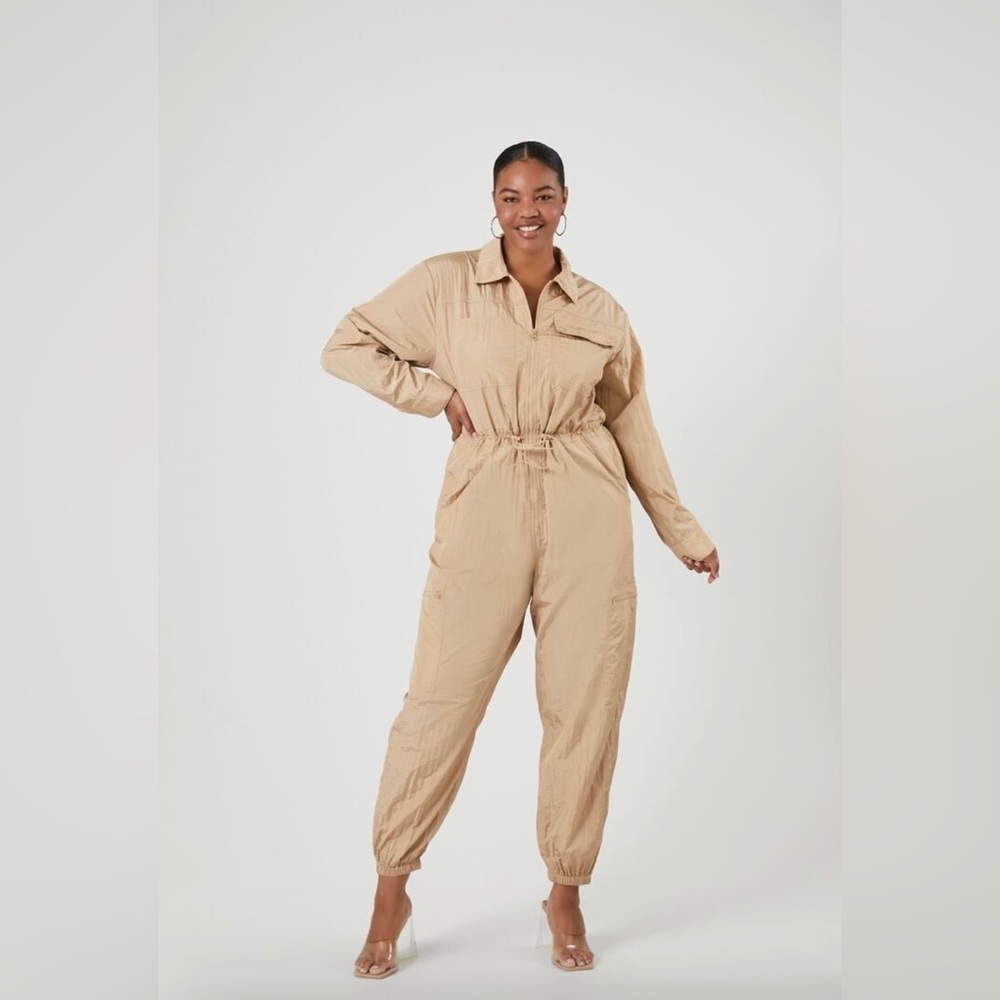 Drawstring jumpsuit - 1X